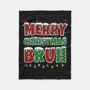 Cobertor De Velo Feliz Natal Bruh Red Green Xadrez Xmas Luzes F