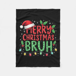 Cobertor De Velo Feliz Natal Bruh Xmas Luzes Santa Hat B