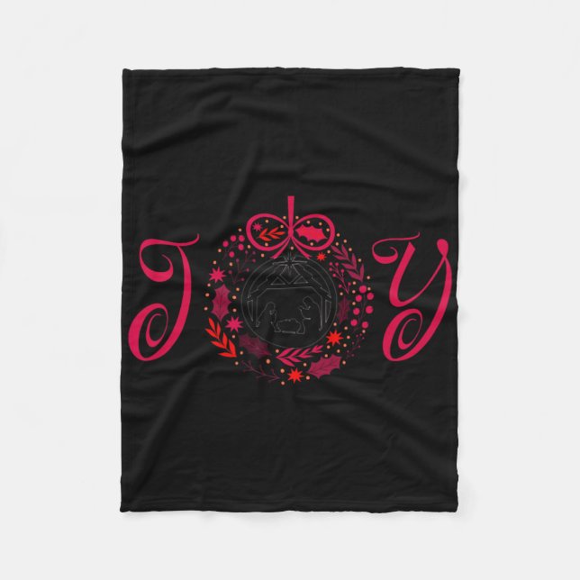 Cobertor De Velo Feliz Natal Cristão Jesus Criatividade Cena Fé (Frente)