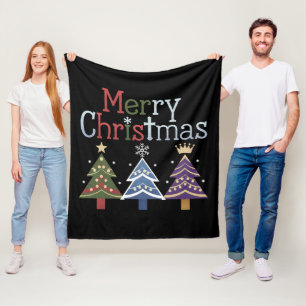 Cobertor De Velo Feliz Natal Cruz Árvore de Natal Retro