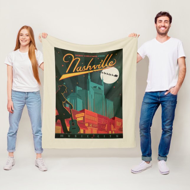 Cobertor De Velo Feliz Natal de Nashville (In Situ)