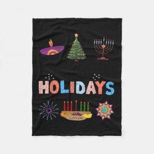 Cobertor De Velo Feliz Natal Diwali Kwanzaa Hanukkah