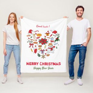 Cobertor De Velo Feliz Natal e Ano Novo