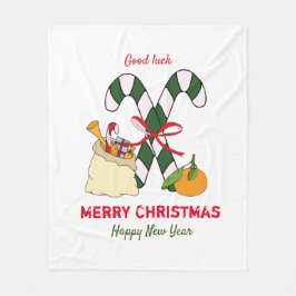 Cobertor De Velo Feliz Natal e Ano Novo Minimalista