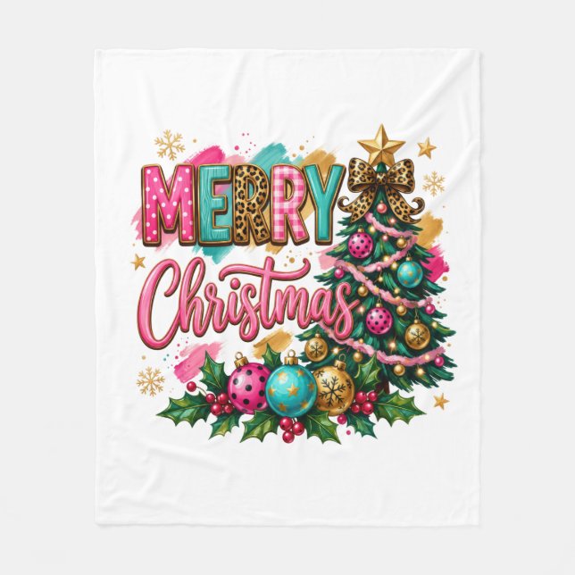 Cobertor De Velo Feliz Natal Elegante (Frente)