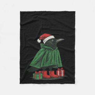 Cobertor De Velo Feliz Natal F-caw-f Engraçado Corvo Preto Natal Fe