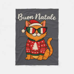 Cobertor De Velo Feliz Natal Gato Italiano Natal, Orgulho da Itália