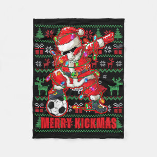 Cobertor De Velo Feliz Natal Kickmas Futebol Byll Camisola Feia Jov
