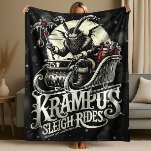 Cobertor De Velo Feliz Natal Krampus Passeios de Trenó Krampus