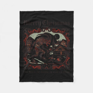 Cobertor De Velo Feliz Natal Krampus Xmas Horror Suéter Feio E