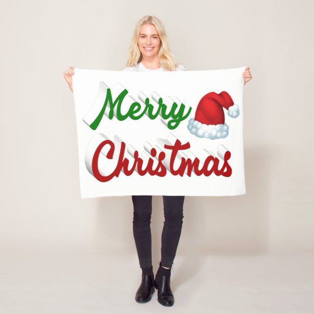 Cobertor De Velo Feliz Natal Santa Hat - roteiro vermelho (In Situ)