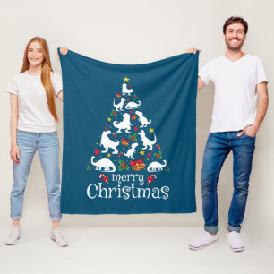 Cobertor De Velo Feliz Natal T Rex Crianças Engraçado Natal