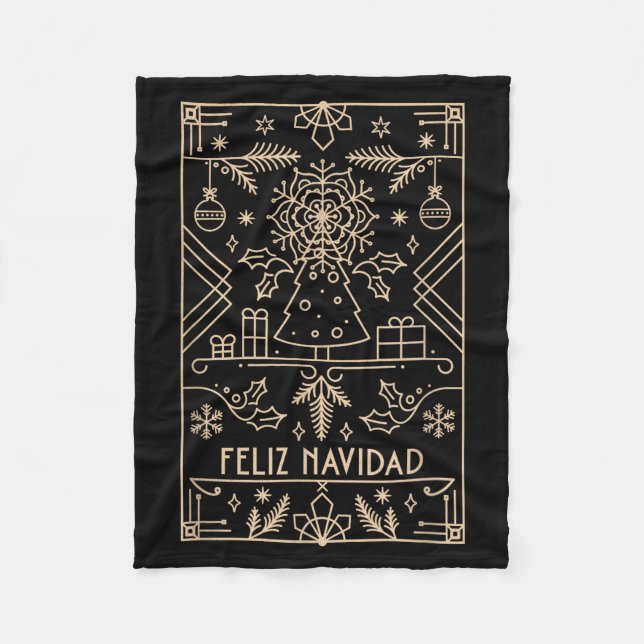 Cobertor De Velo Feliz Navidad, Christmas  (Frente)