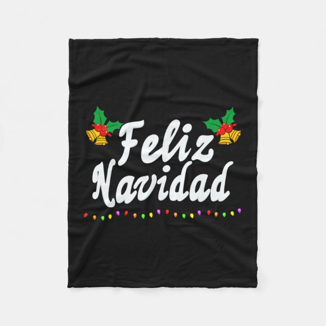Cobertor De Velo Feliz Navidad Família Homens Mulheres Filhos Mexic (Frente)