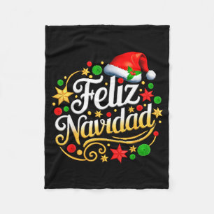 Cobertor De Velo Feliz Navidad Natal Espanhol Mexicano Xmas Feriado