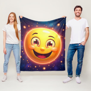 Cobertor De Velo Feliz Olhos Cósmicos Emoji