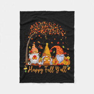Cobertor De Velo Feliz outono Vocês todos Gnomo Pumpkin outono deix