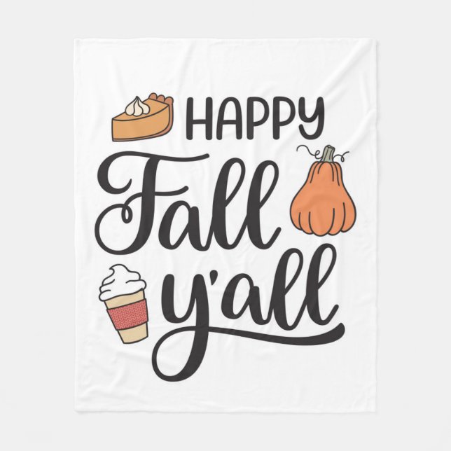 Cobertor De Velo Feliz outono Y (Frente)