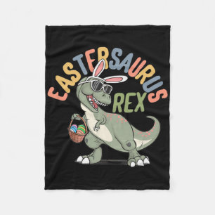 Cobertor De Velo Feliz Páscoa Eastersaurus Rex T-rex Crianças Menin