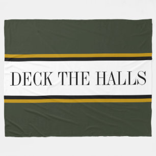 Cobertor De Velo Feliz Pine Verde "DECK THE HALLS"