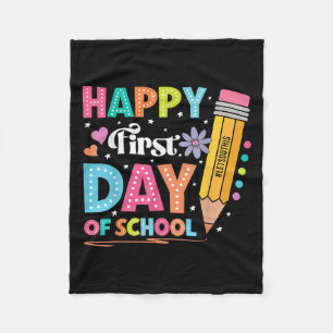 Cobertor De Velo Feliz Primeiro Dia De Lápis Da Escola Encantador