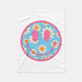 Cobertor De Velo Feliz Retro Daisy Smile Face Cara Com Homens Estét