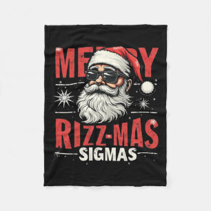Cobertor De Velo Feliz Rizz Mas Sigmas - Papais noeis Legal Face Ge