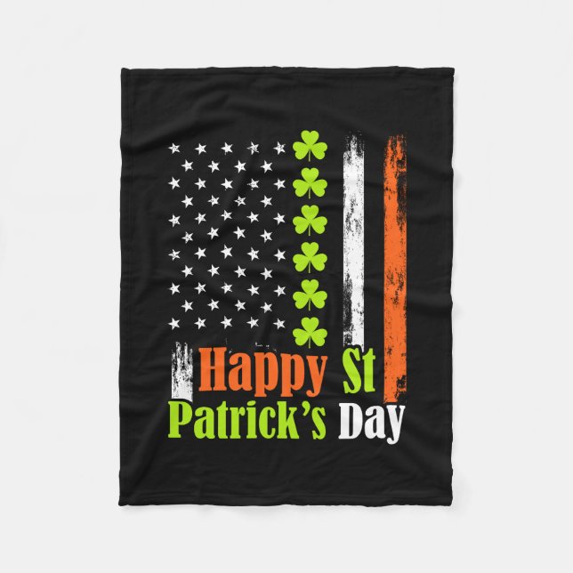 Cobertor De Velo Feliz Rua Patrick S Day (Frente)