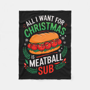 Cobertor De Velo Feliz Xmas Tudo Que Quero É Subm De Meatball De Na