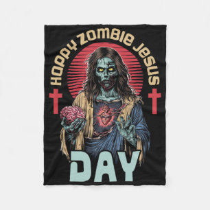 Cobertor De Velo Feliz Zombie Jesus Dia Skeleton Cristo Hall