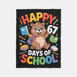 Cobertor De Velo Felizes 67 Dias De Aula Dia Do Groundhog Professor