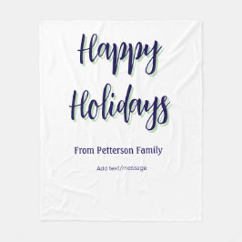 Cobertor De Velo Felizes feriados azuis na moda