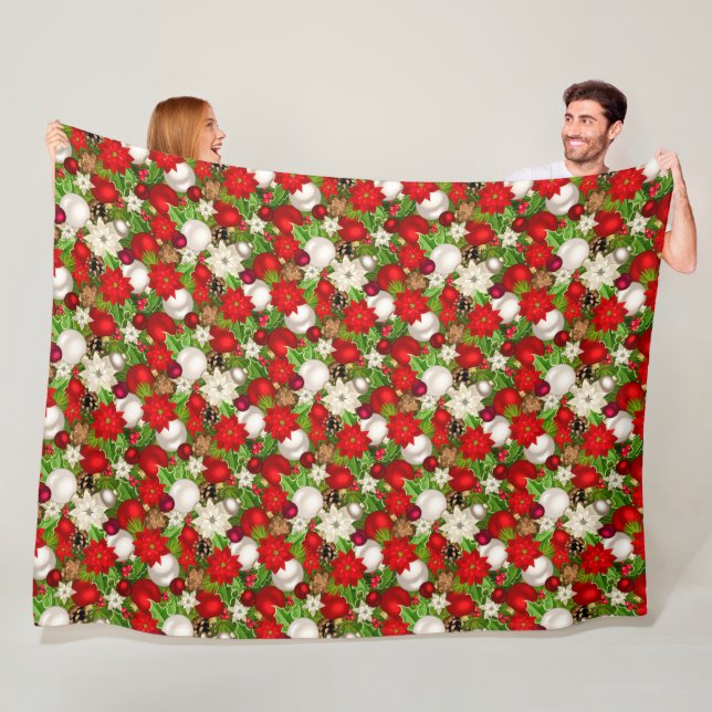 Cobertor De Velo Felizes Feriados Fleece Blanket (In Situ)