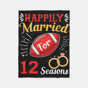 Cobertor De Velo Felizmente Casado Por 12 Temporadas 12º Aniversári