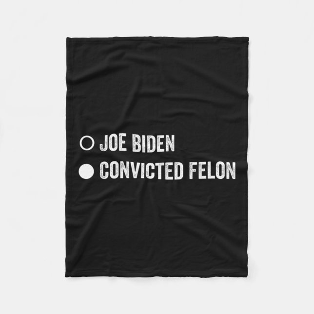 Cobertor De Velo Felon Funny Pro Trump 2024 (Frente)