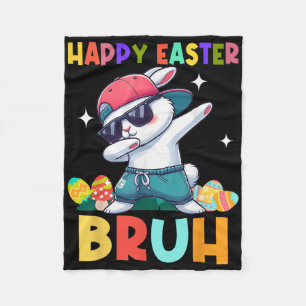 Cobertor De Velo Felz pascoa Bruh Bunny Dab Rabbit Boys Crianças