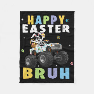 Cobertor De Velo Felz pascoa Bruh Funny Monster Bunny Ovos B