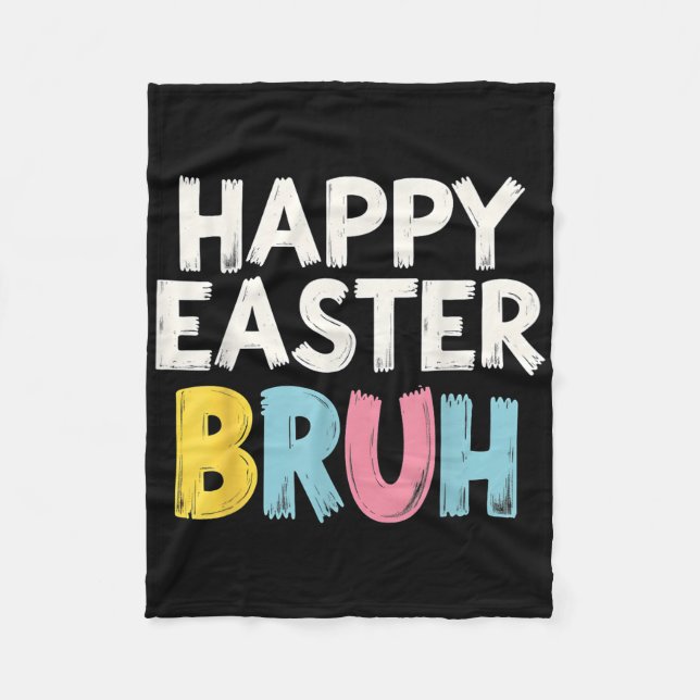 Cobertor De Velo Felz pascoa Bruh Meme Engraçado Bunny Bro Adolesce (Frente)