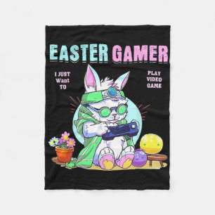 Cobertor De Velo Felz pascoa Cony Funny Gamer Video Game Boys Gir