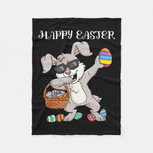 Cobertor De Velo Felz pascoa Dia De Dabbing Rabbit Ovos Toddler Men