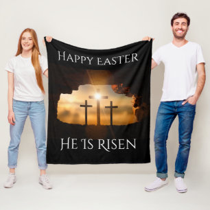 Cobertor De Velo Felz pascoa Que Ele É Feriado De Risen