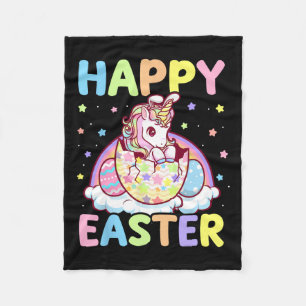 Cobertor De Velo Felz pascoa Unicorn Cony Girls Crianças Ovos De Pá