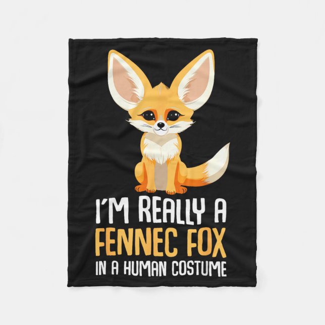 Cobertor De Velo Fennec Fox Fantasia Meninas Raposa  (Frente)