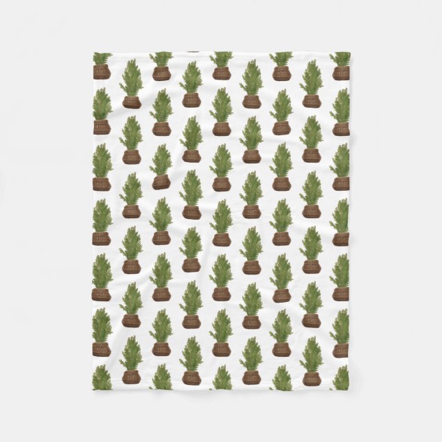 Cobertor De Velo Feriado da Árvore de Natal da Moderna Rustic Water (Frente)