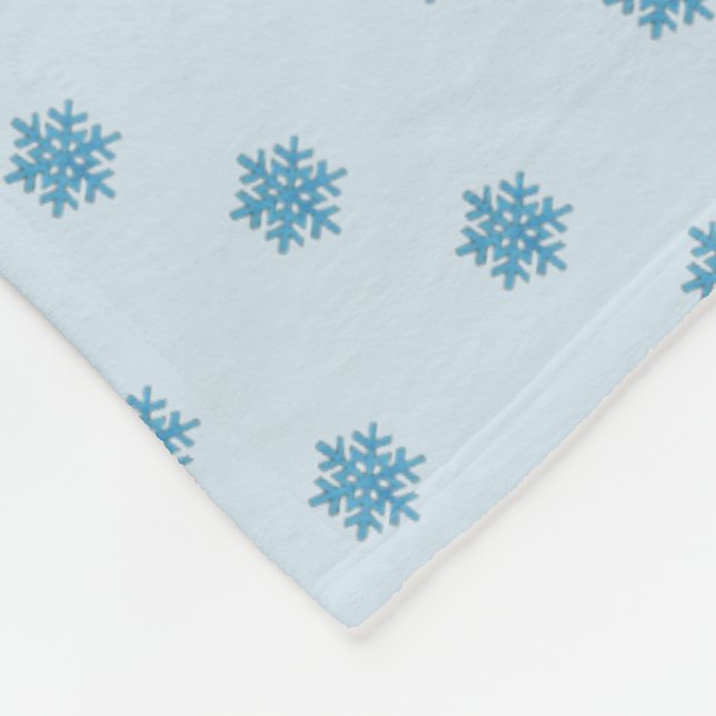 Cobertor De Velo Feriado de inverno com Floco de neve azul personal (Quina)