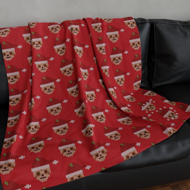 Cobertor De Velo Feriado de Natal bonito, Feriado Vermelho, Feriado (A fun and festive Christmas sloth fleece blanket with space for your initial)