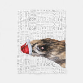 Cobertor De Velo Feriado de Natal de Shepherd Briard