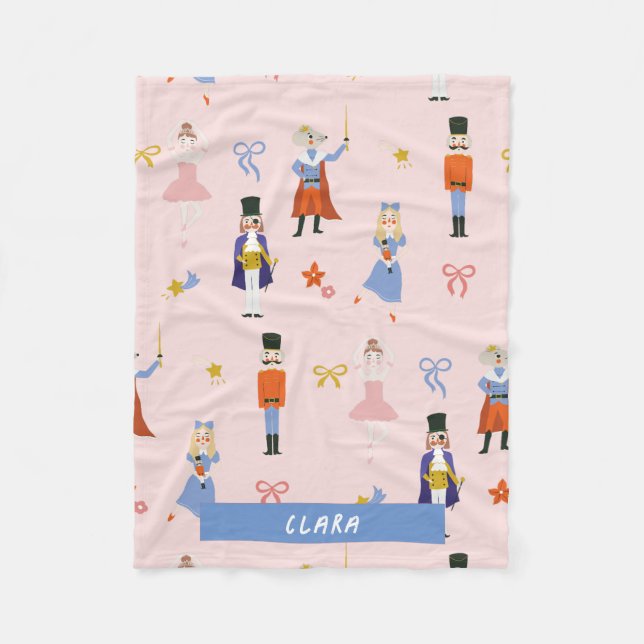 Cobertor De Velo Feriado de Padrão do Invólucro Rosa (Frente)