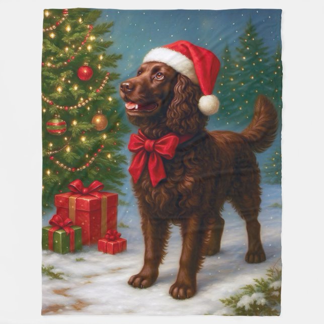 Cobertor De Velo Feriado do American Water Spaniel  (Frente)