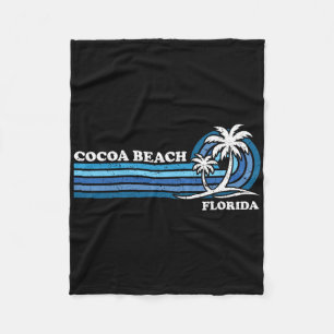 Cobertor De Velo Férias da família Retro Vintage na Florida Cocoa B